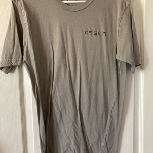 Tesla Men's Short Sleeve T Shirt Small grey